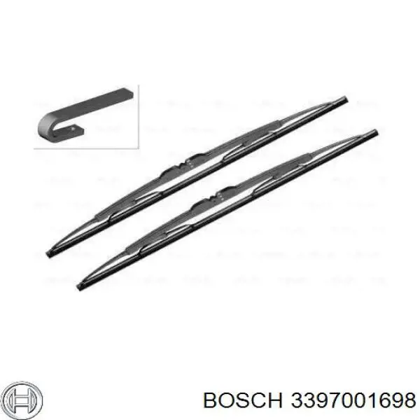 3397001698 Bosch щетка-дворник лобового стекла, комплект из 2 шт.