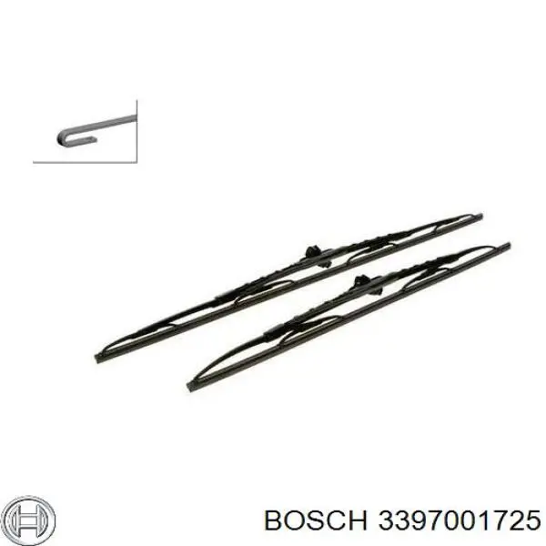Купить 3397001725 Bosch Щетка-дворник лобового стекла пассажирская