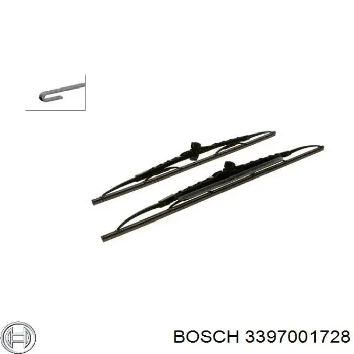 Щетка стеклоочистителя лобового стекла, водительская Bosch 3397001728 цена, от 18.81 USD