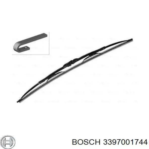 3 397 001 744 Bosch щетка-дворник лобового стекла пассажирская