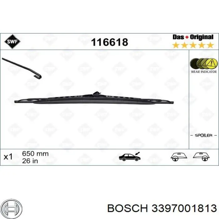 Купить 3397001813 Bosch Бесконтактные дворники