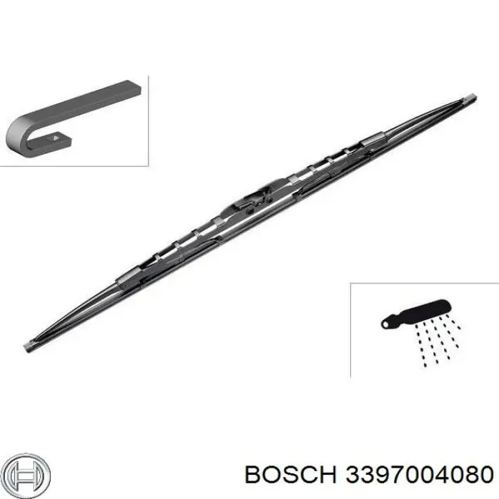 3397004080 Bosch щетка-дворник лобового стекла, комплект из 2 шт.