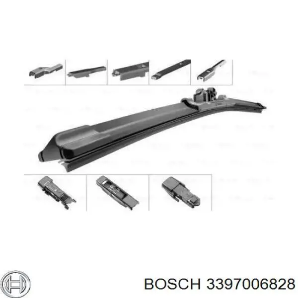 3397006828 Bosch щетка-дворник лобового стекла пассажирская