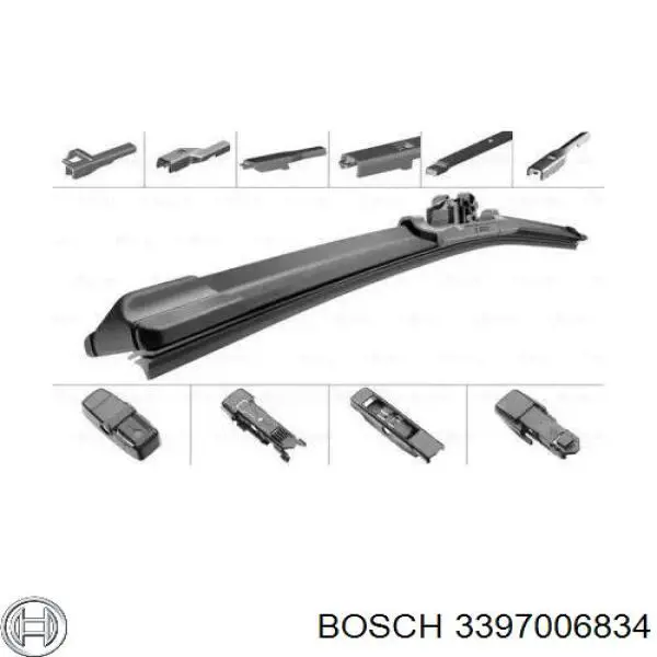3397006834 Bosch щетка-дворник лобового стекла пассажирская