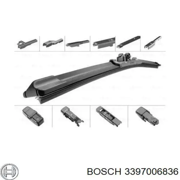 3397006836 Bosch щетка-дворник лобового стекла водительская