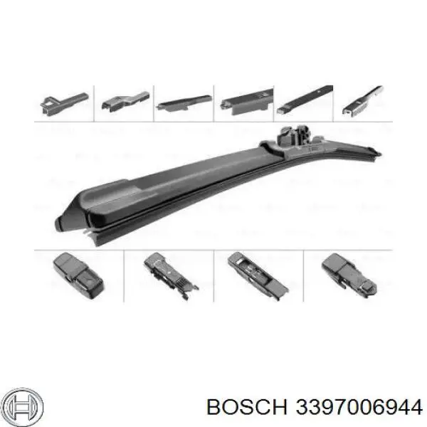 Щетка-дворник лобового стекла, пассажирская Bosch 3397006944 цена, от 10.36 USD