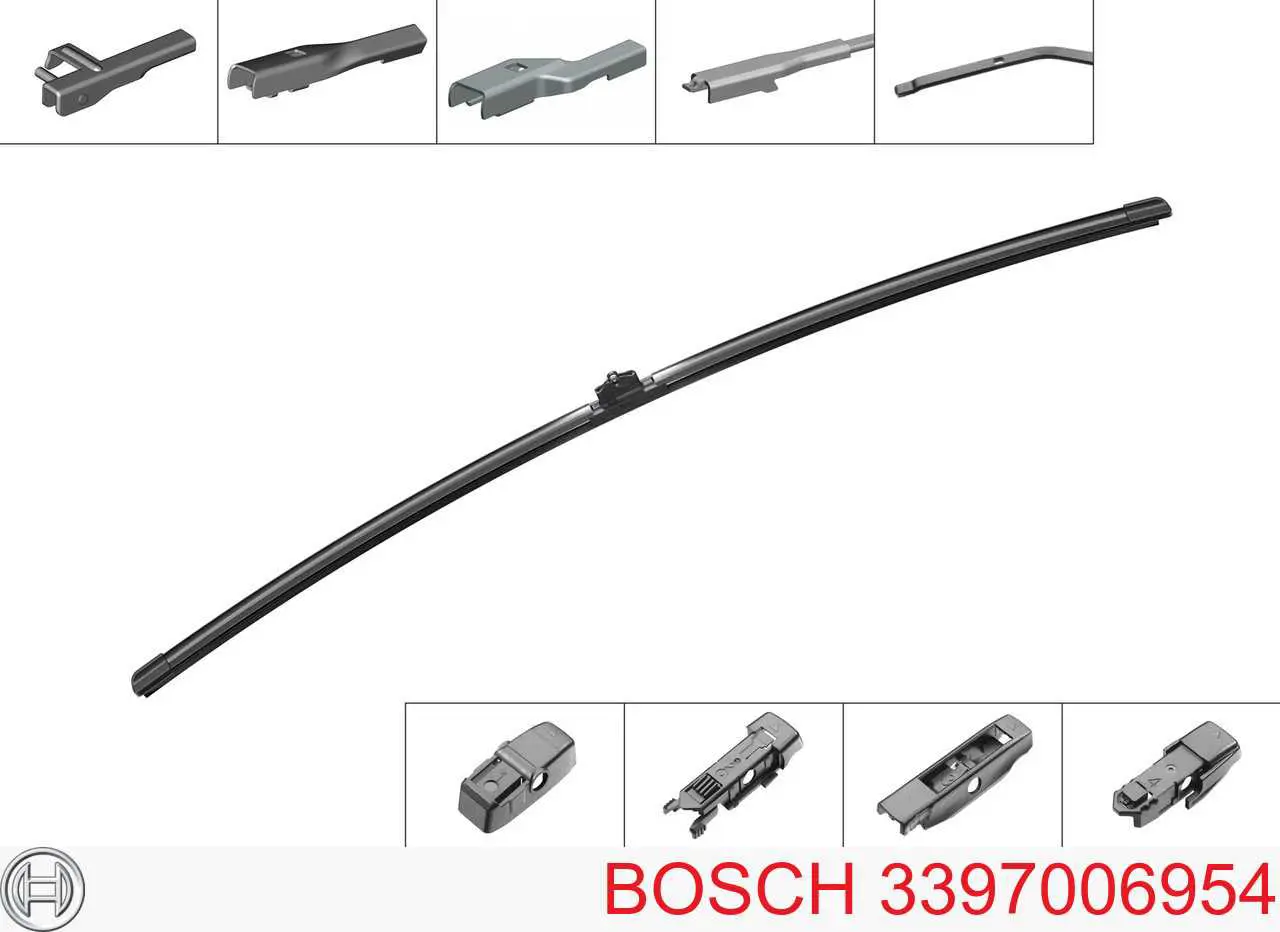 3397006954 Bosch limpa-pára-brisas do pára-brisas de condutor