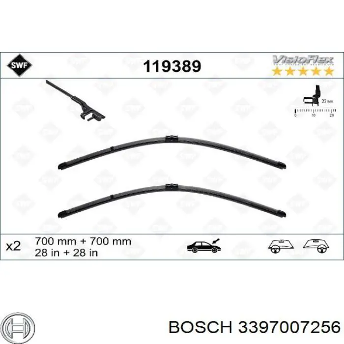 3397007256 Bosch Щетка-дворник лобового стекла, водительская