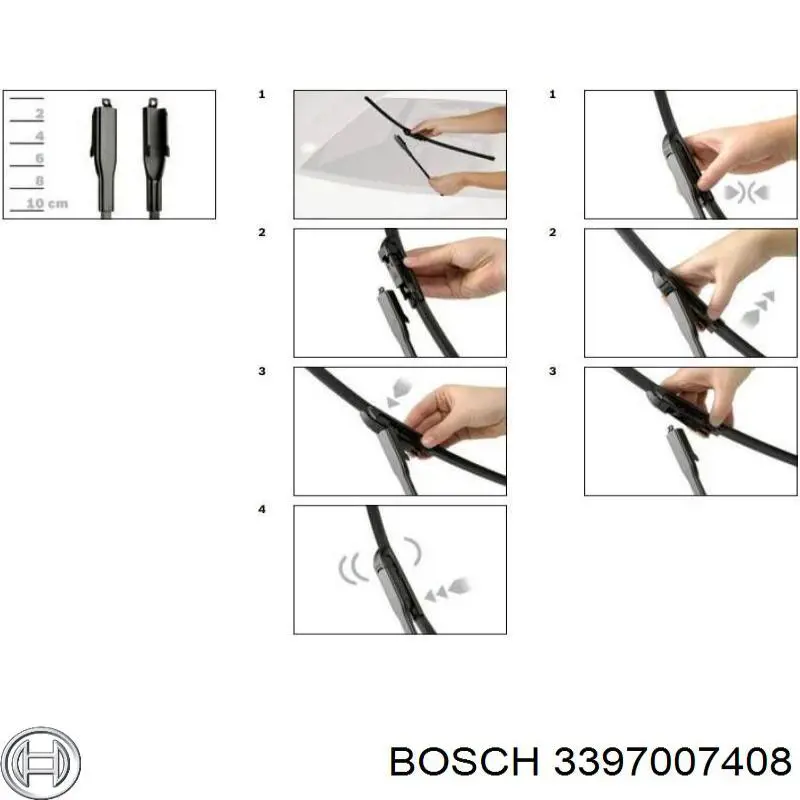 Щетка стеклоочистителя лобового стекла, водительская Bosch 3397007408 цена, от 16.91 USD