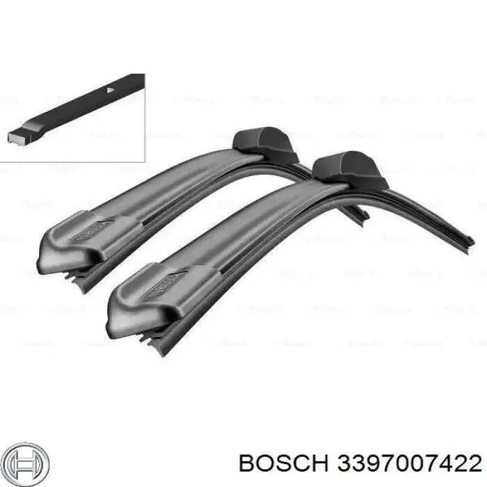 3397007422 Bosch щетка-дворник лобового стекла, комплект из 2 шт.