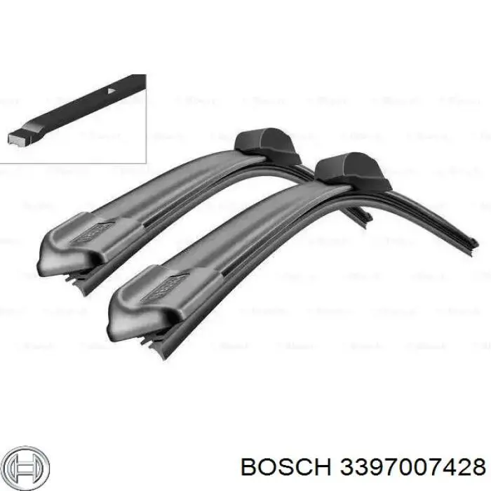 3397007428 Bosch щетка-дворник лобового стекла, комплект из 2 шт.