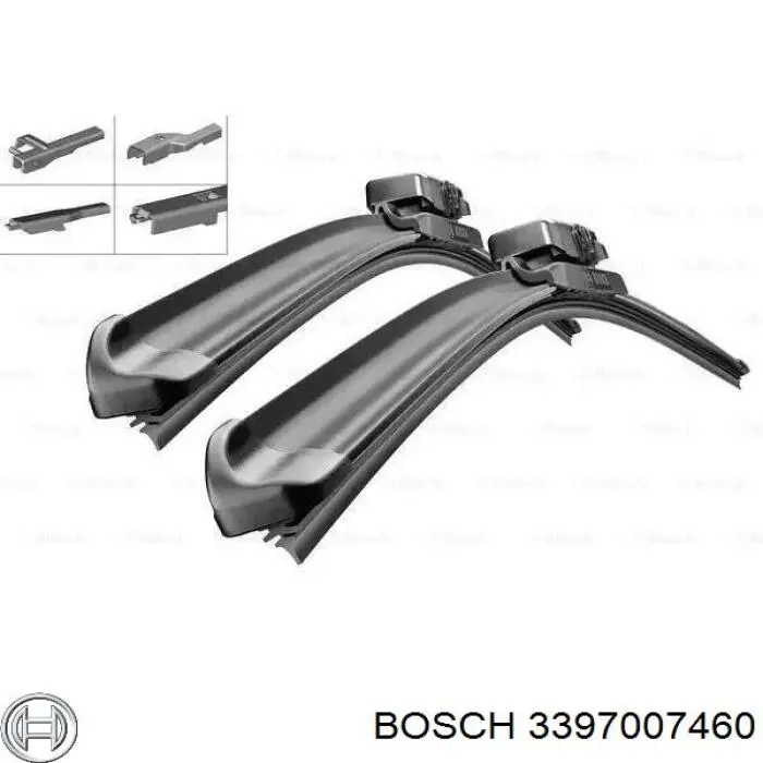3397007460 Bosch щетка-дворник лобового стекла, комплект из 2 шт.