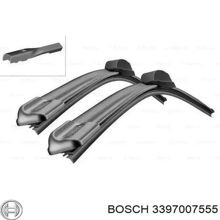 3397007555 Bosch щетка-дворник лобового стекла, комплект из 2 шт.