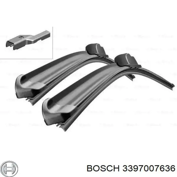3397007636 Bosch щетка-дворник лобового стекла, комплект из 2 шт.