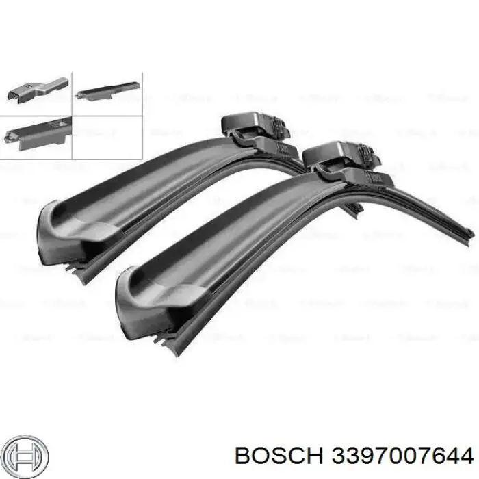 3397007644 Bosch щетка-дворник лобового стекла, комплект из 2 шт.