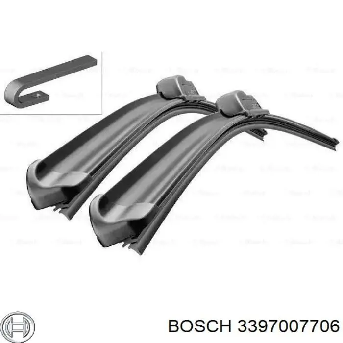 3397007706 Bosch щетка-дворник лобового стекла, комплект из 2 шт.