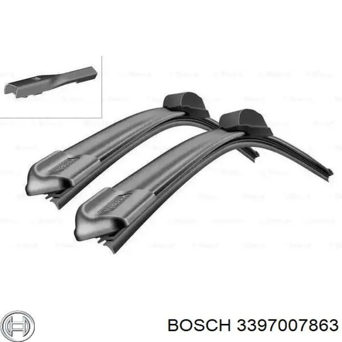 3397007863 Bosch щетка-дворник лобового стекла, комплект из 2 шт.