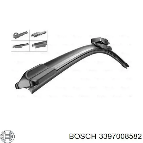 Щетка-дворник лобового стекла, пассажирская Bosch 3397008582 цена, от 4.42 USD