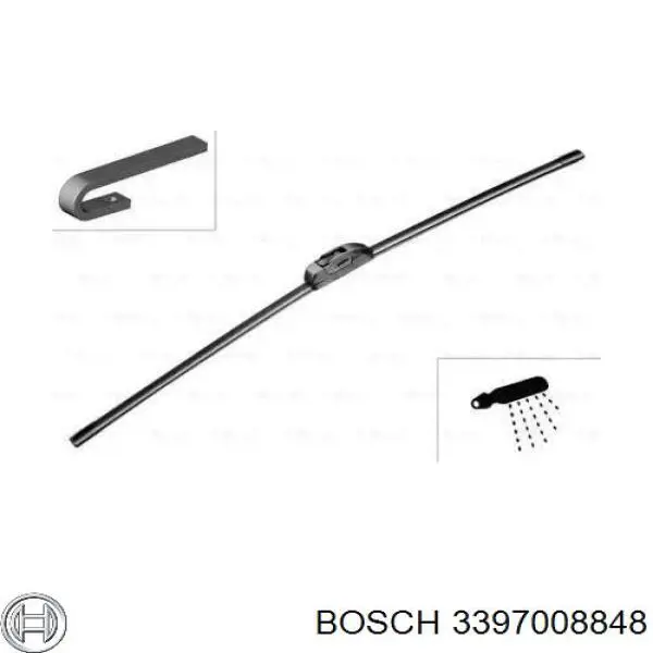 Щетка-дворник лобового стекла, пассажирская Bosch 3397008848 цена, от 41.08 USD
