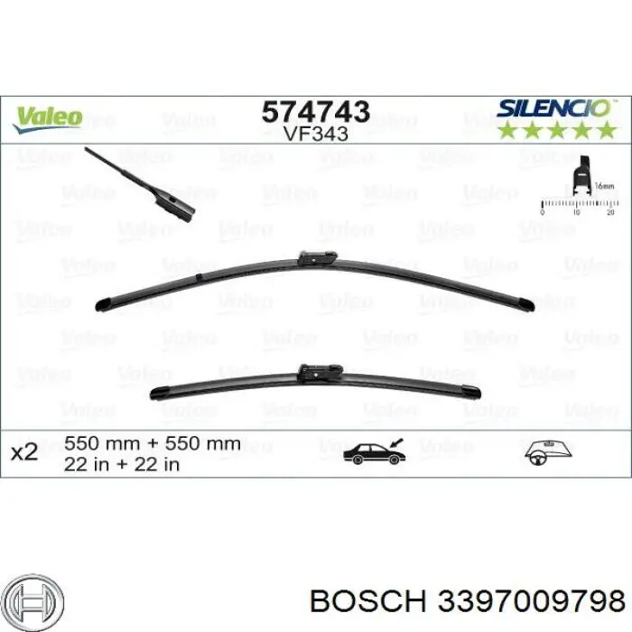 Дворники Bosch 3397009798 цена, от 25.95 USD
