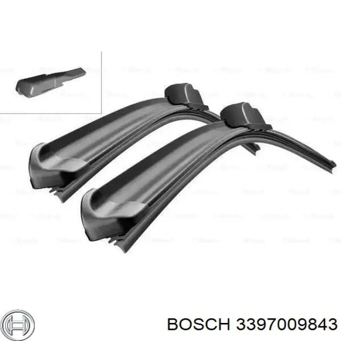 3397009843 Bosch щетка-дворник лобового стекла, комплект из 2 шт.