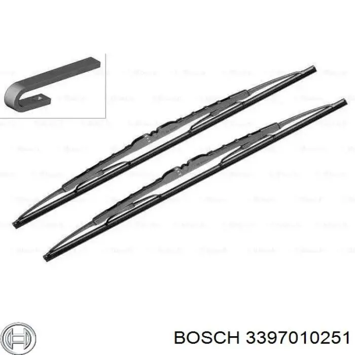 3397010251 Bosch щетка-дворник лобового стекла, комплект из 2 шт.