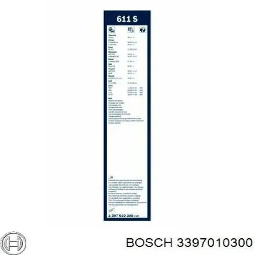Дворники Bosch 3397010300 цена, от 22.78 USD