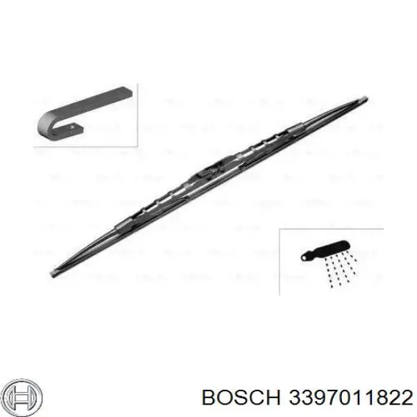3397011822 Bosch limpa-pára-brisas do pára-brisas, kit de 2 un.