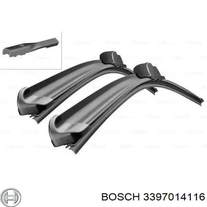 3397014116 Bosch щетка-дворник лобового стекла, комплект из 2 шт.