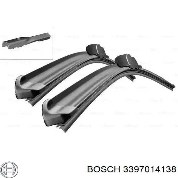 3397014138 Bosch limpa-pára-brisas do pára-brisas, kit de 2 un.
