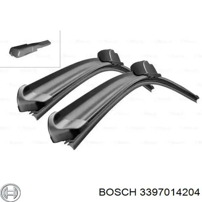 3397014204 Bosch limpa-pára-brisas do pára-brisas, kit de 2 un.