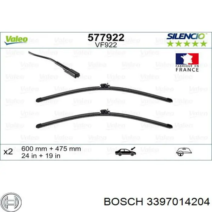 Дворники Bosch 3397014204 цена, от 24.69 USD