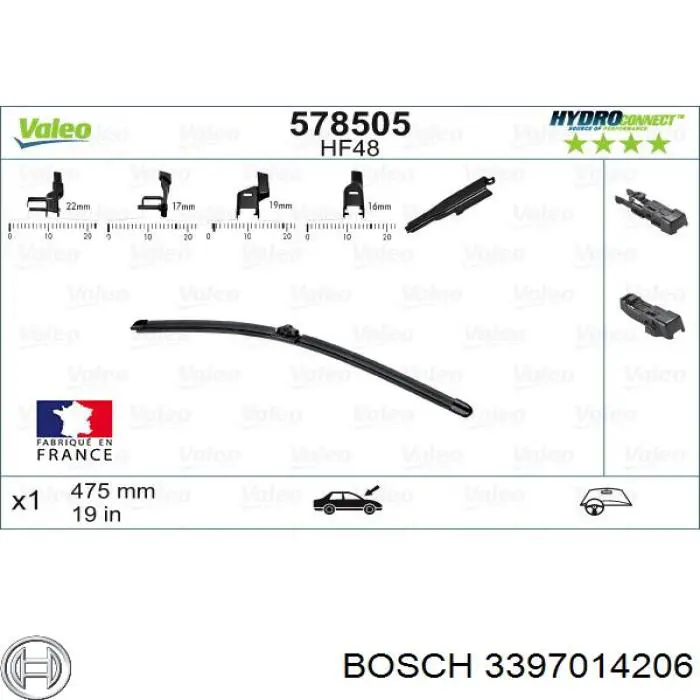 Дворники Bosch 3397014206 цена, от 28.07 USD