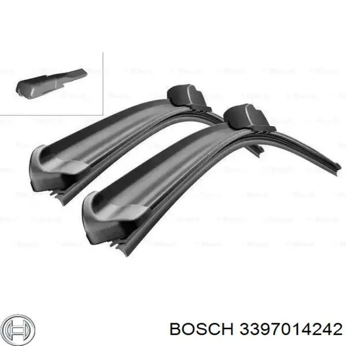 3397014242 Bosch щетка-дворник лобового стекла, комплект из 2 шт.