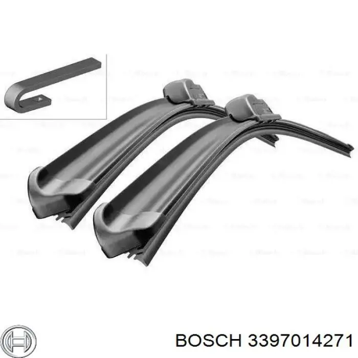 3397014271 Bosch limpa-pára-brisas do pára-brisas, kit de 2 un.