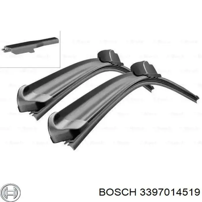 3397014519 Bosch щетка-дворник лобового стекла пассажирская
