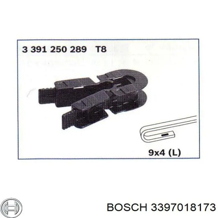 Щетка дворника левая Bosch 3397018173
