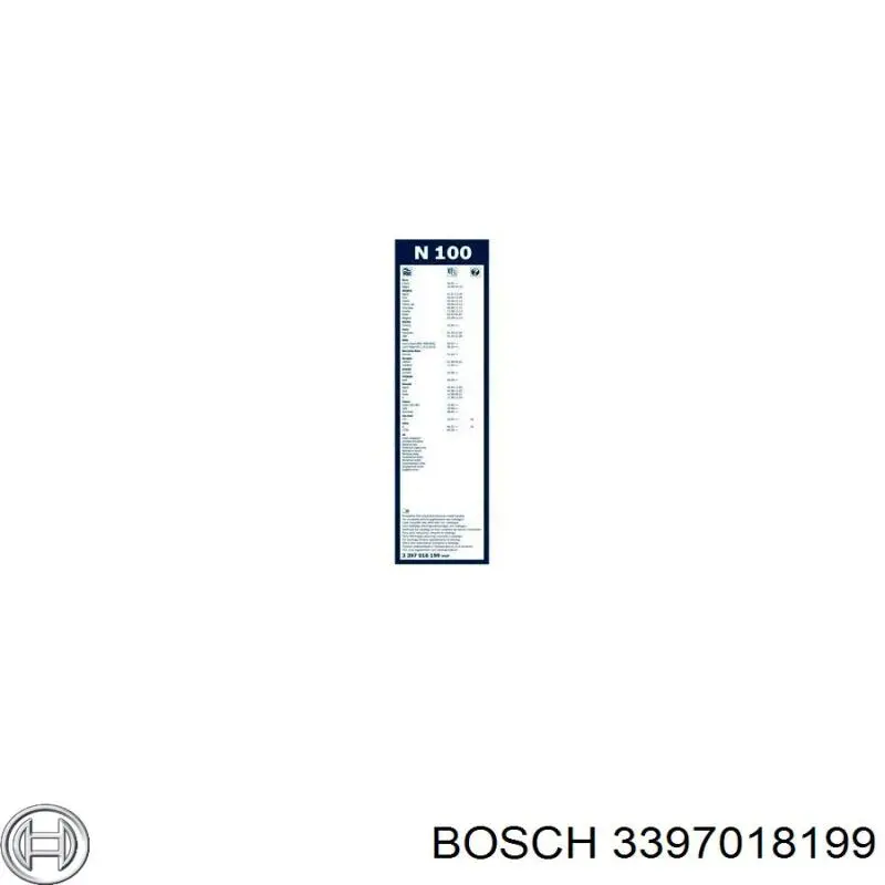 Щетка дворника левая Bosch 3397018199