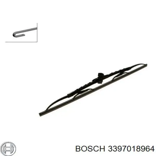 Купить 3397018964 Bosch Щетка-дворник лобового стекла пассажирская