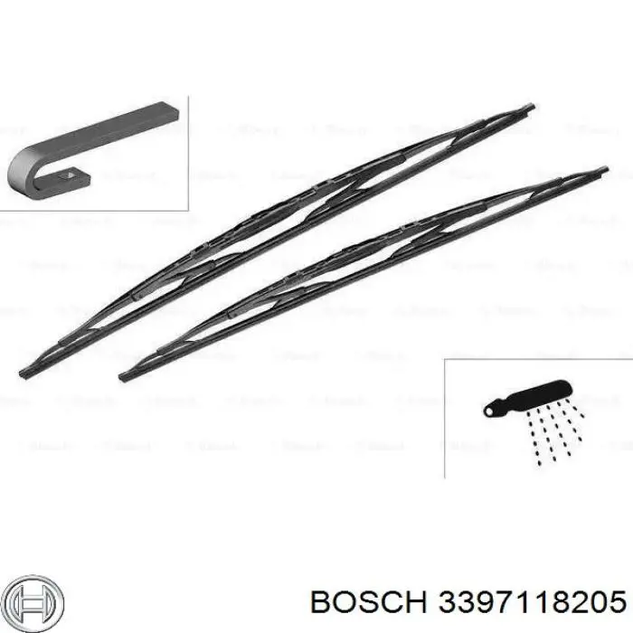 Щетки стеклоочистителя 3397118205 Bosch