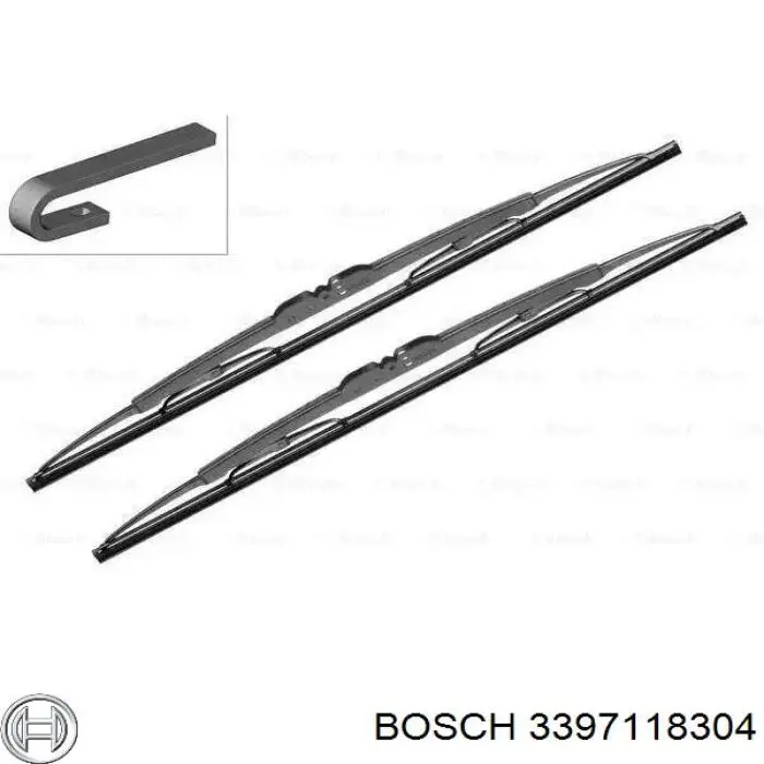 3397118304 Bosch щетка-дворник лобового стекла пассажирская