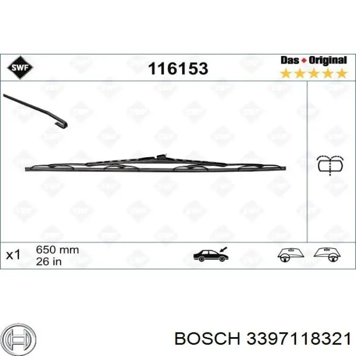 Щетки стеклоочистителя 3397118321 Bosch