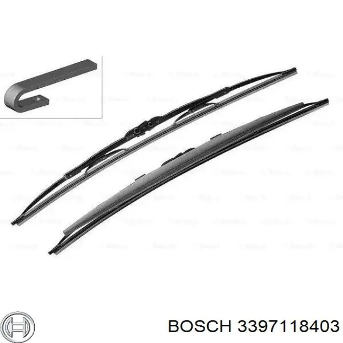 3397118403 Bosch щетка-дворник лобового стекла, комплект из 2 шт.