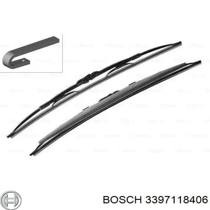 3397118406 Bosch щетка-дворник лобового стекла, комплект из 2 шт.