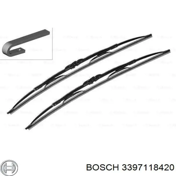 3397118420 Bosch щетка-дворник лобового стекла, комплект из 2 шт.