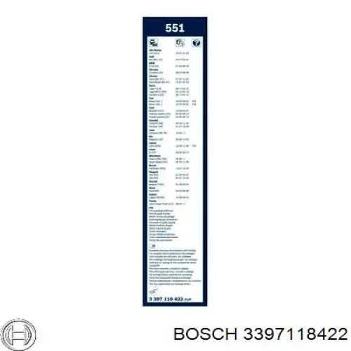 Дворники Bosch 3397118422 цена, от 13.68 USD