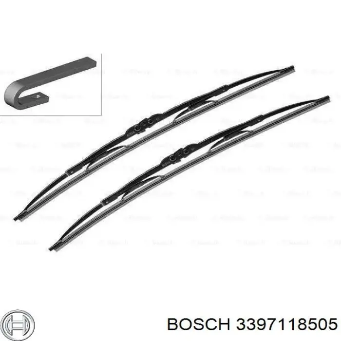 3397118505 Bosch щетка-дворник лобового стекла, комплект из 2 шт.
