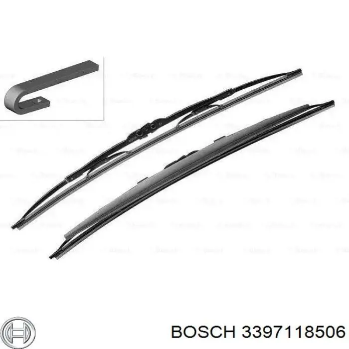 3397118506 Bosch щетка-дворник лобового стекла, комплект из 2 шт.