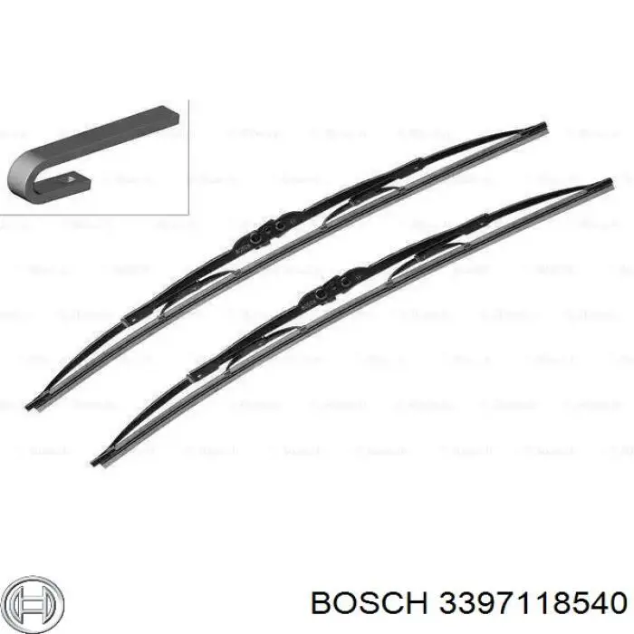 3397118540 Bosch щетка-дворник лобового стекла, комплект из 2 шт.