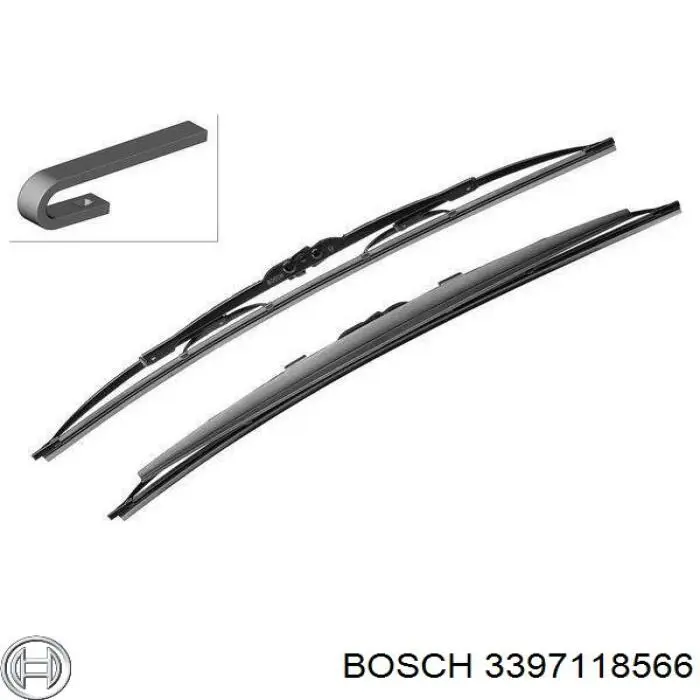 3 397 118 566 Bosch щетка-дворник лобового стекла, комплект из 2 шт.